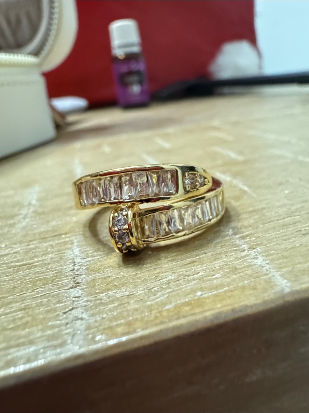Price firm Gold-Tone Nail Ring - (adjustable!)